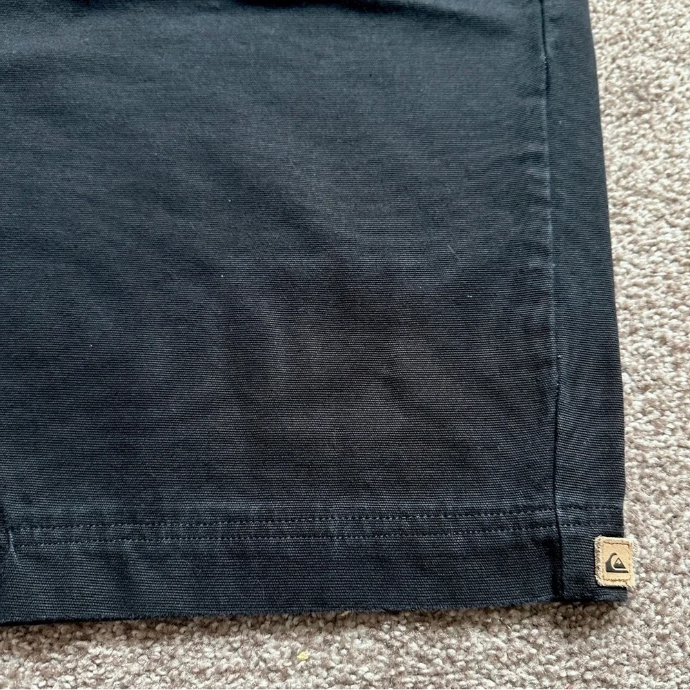 Quiksilver Edition Black Twill Cotton Shorts Men's Size 40 Summer Surfer Skater